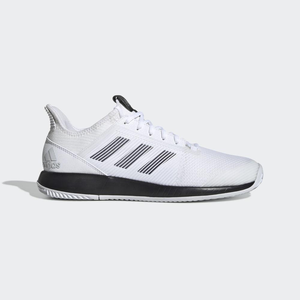 Adidas Men's Adizero Defiant Bounce 2 Tennis Shoes White/Black/White Ireland EF2436